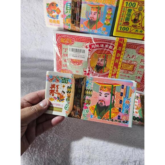 (9 Bundles) Play Fake Bill Money Chinese Festival Asian Different Denominations - Picture 6 of 12